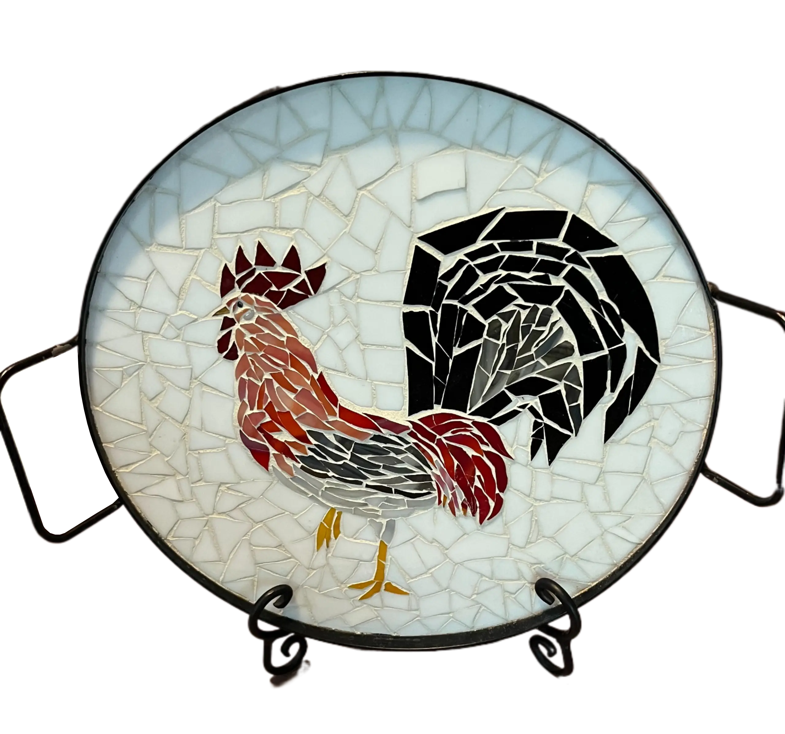 Rooster Mosaic Plate