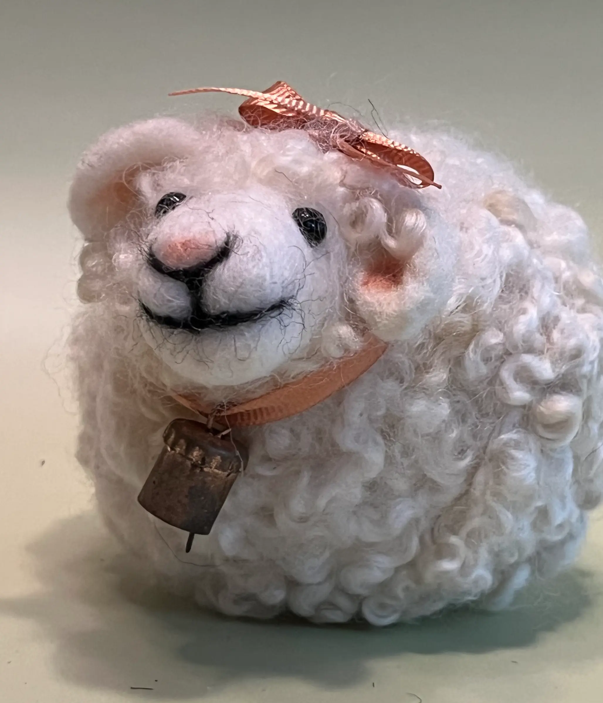 Willow Woman Creations- white sheep bauble