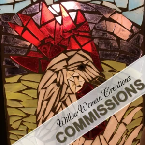“White Rooster” – Commissioned Mosaic Wall Art